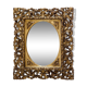 Miroir de bois doré florentin antique du 19ème siècle 67x80cm