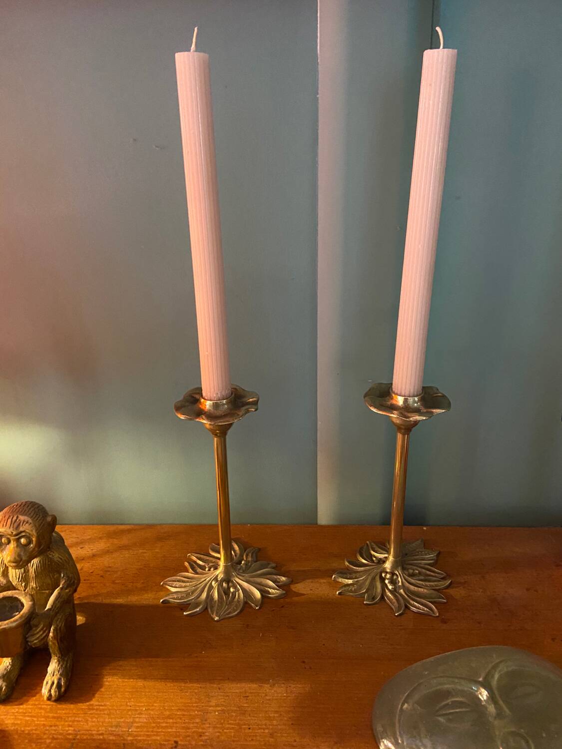 Pair of vintage brass candlesticks