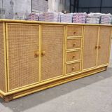 Rattan sideboard 1970