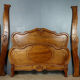 Louis XV bed in blond walnut around 1880-1900