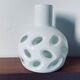 Thick glass paste vase