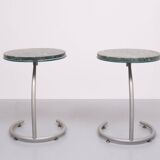 Green Marble top Side tables 1990s Holland