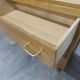 Commode 3 tiroirs pieds compas 1960 couleur miel