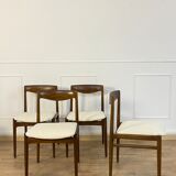 Suite of 4 vintage chairs Lübke