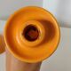 2 orange ceramic candle holders