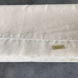 Drap ancien en métis écru, années 50-60
