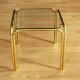 Small brass and glass side table, ideal as a plant stand, vintage from the 70s
