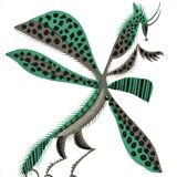 Original lithograph Jean Lurçat "Dragonfly of Castile"