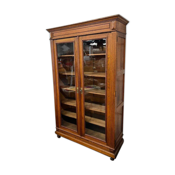 Vintage wooden laboratory cabinet/display cabinet/pharmacy cabinet
