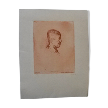 Johannes Barbara "Portrait de Oskar Kokoschka Lithographie signe et numerote