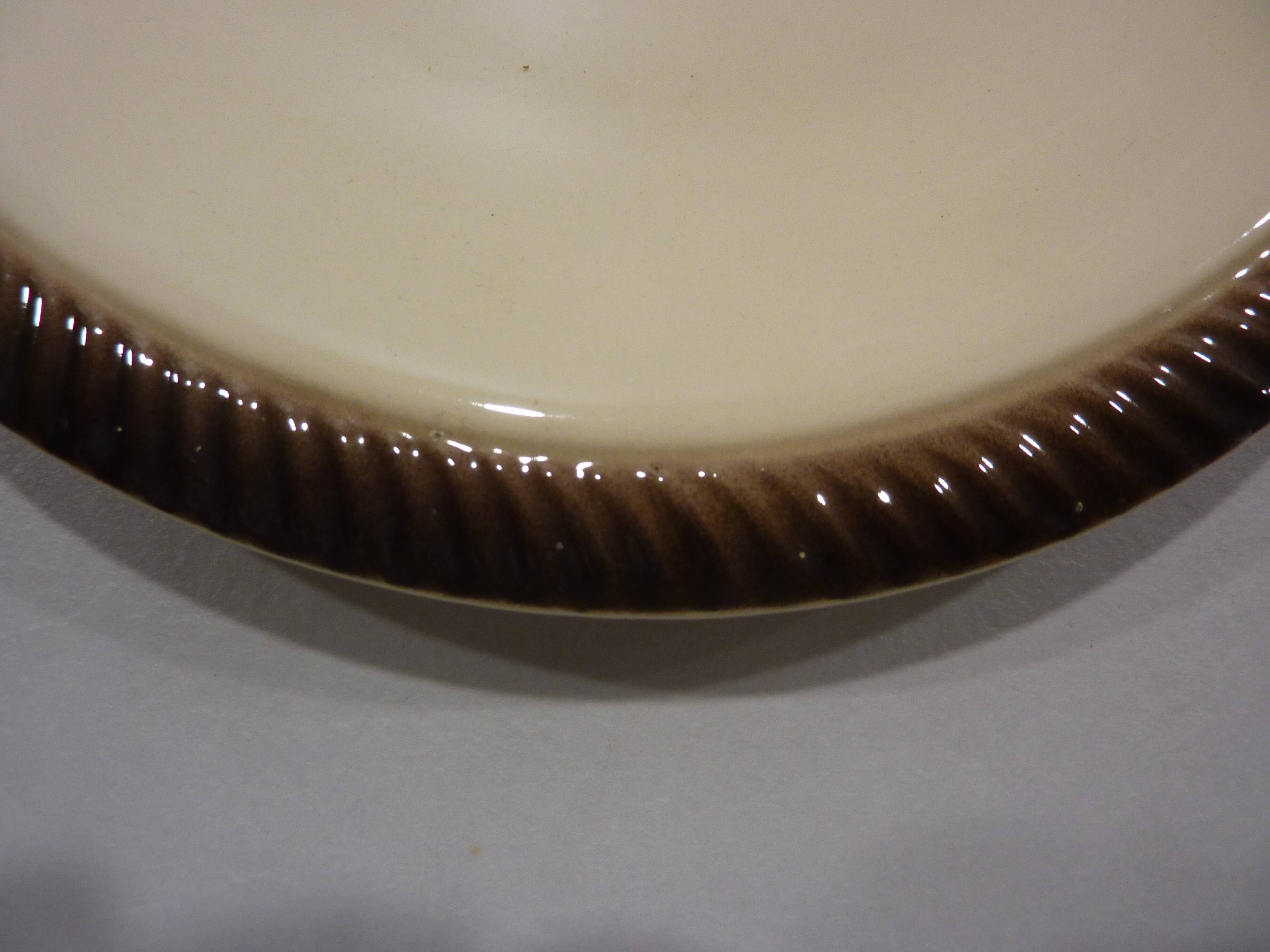 5 hand-decorated Longwy fish plates