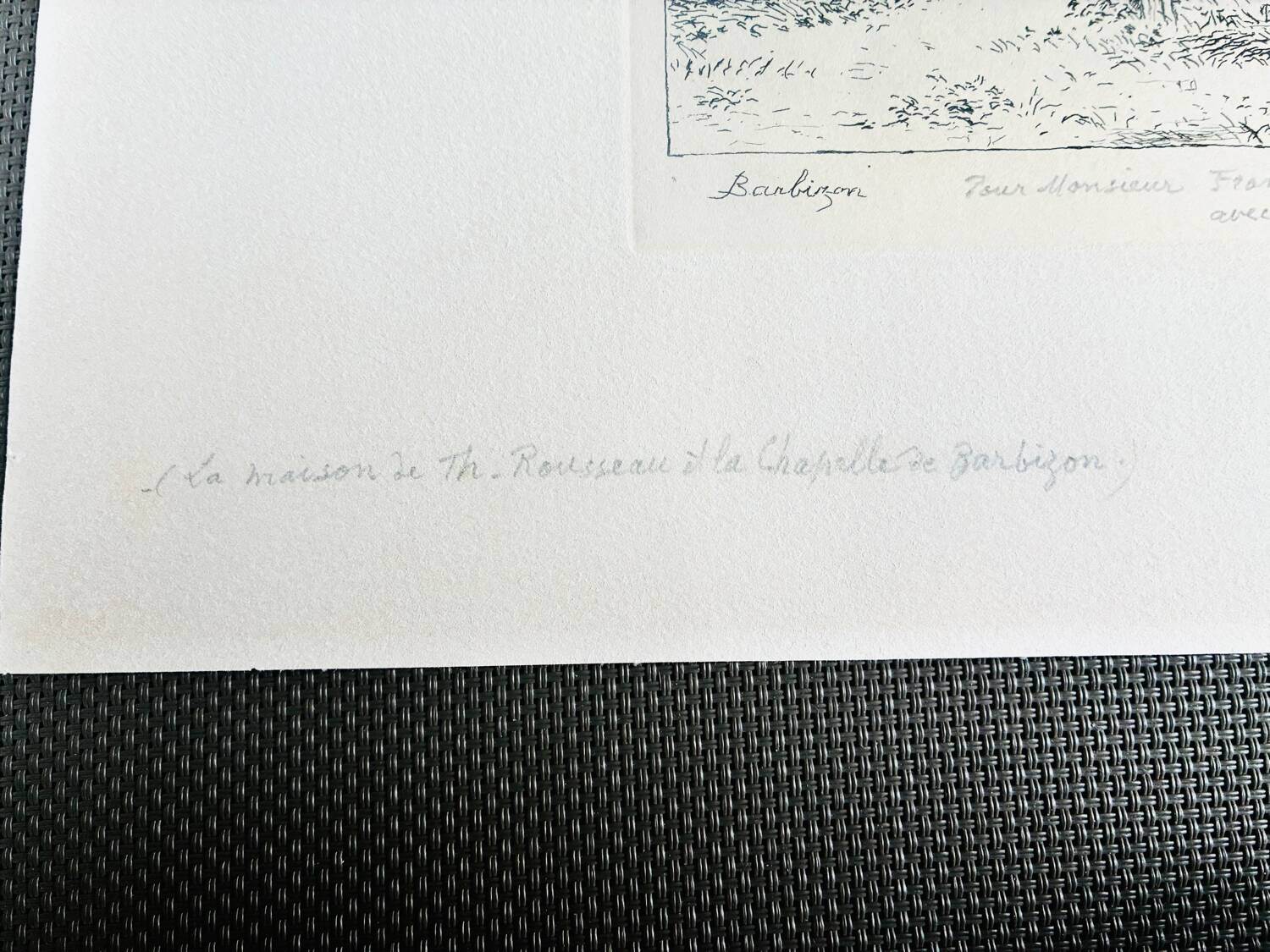Original etching by Marcel Jacques from Barbizon 77