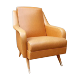 Fauteuil vintage en skaï
