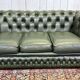 1970s leather Chesterfield three-seater sofa