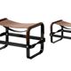 Wanderlust footrest pair, tobacco colour with black steel.