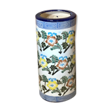 Enamelled ceramic umbrella stand