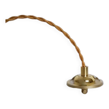 Wavy white opaline pendant light 1960 1970