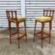 Paire de tabourets en rotin