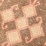 3x11 Faded Pink & Brown Vintage Ruuner, Turkish Wool Runner Rug, 91x328Cm