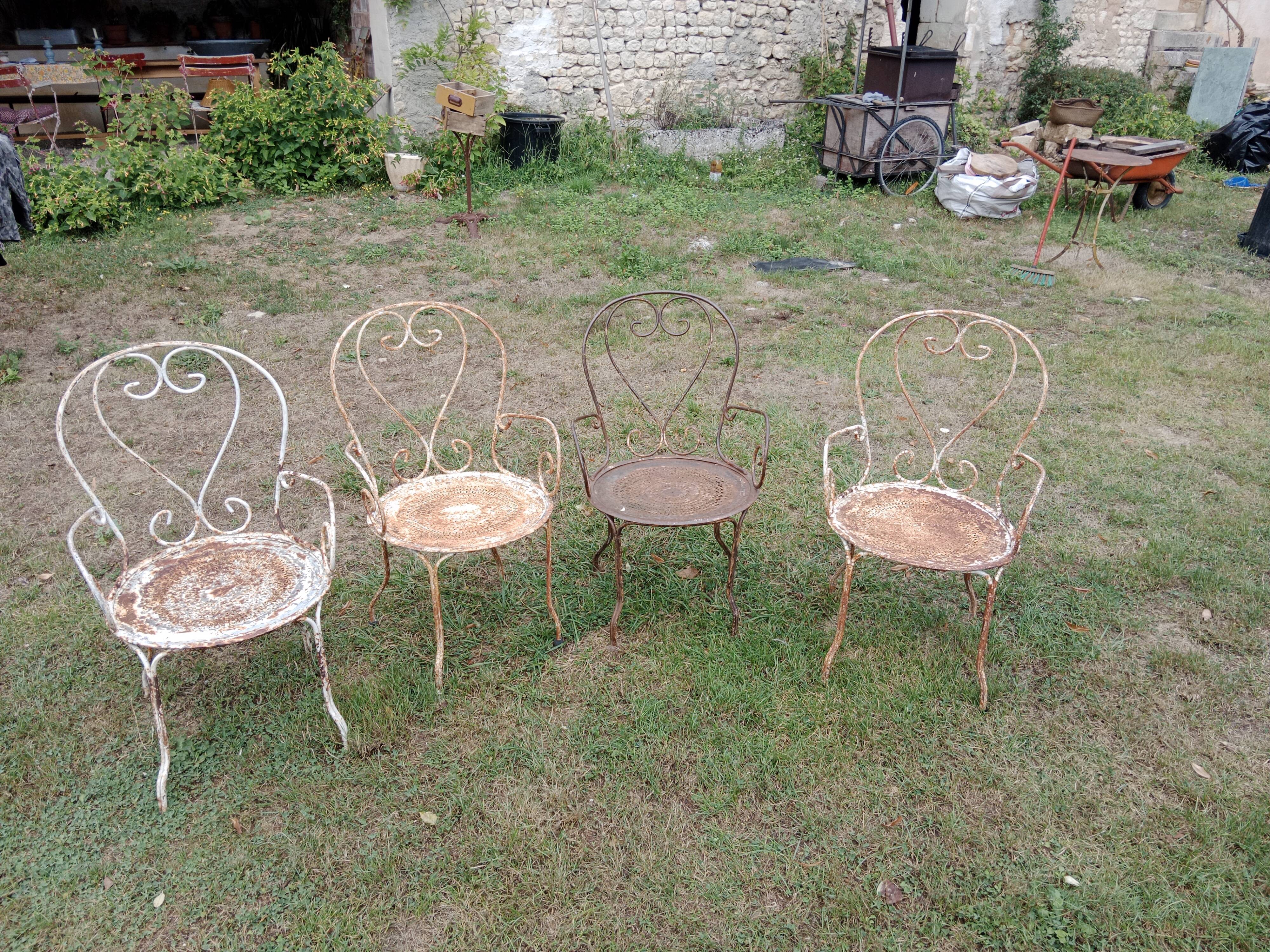 4 Garden armchairs