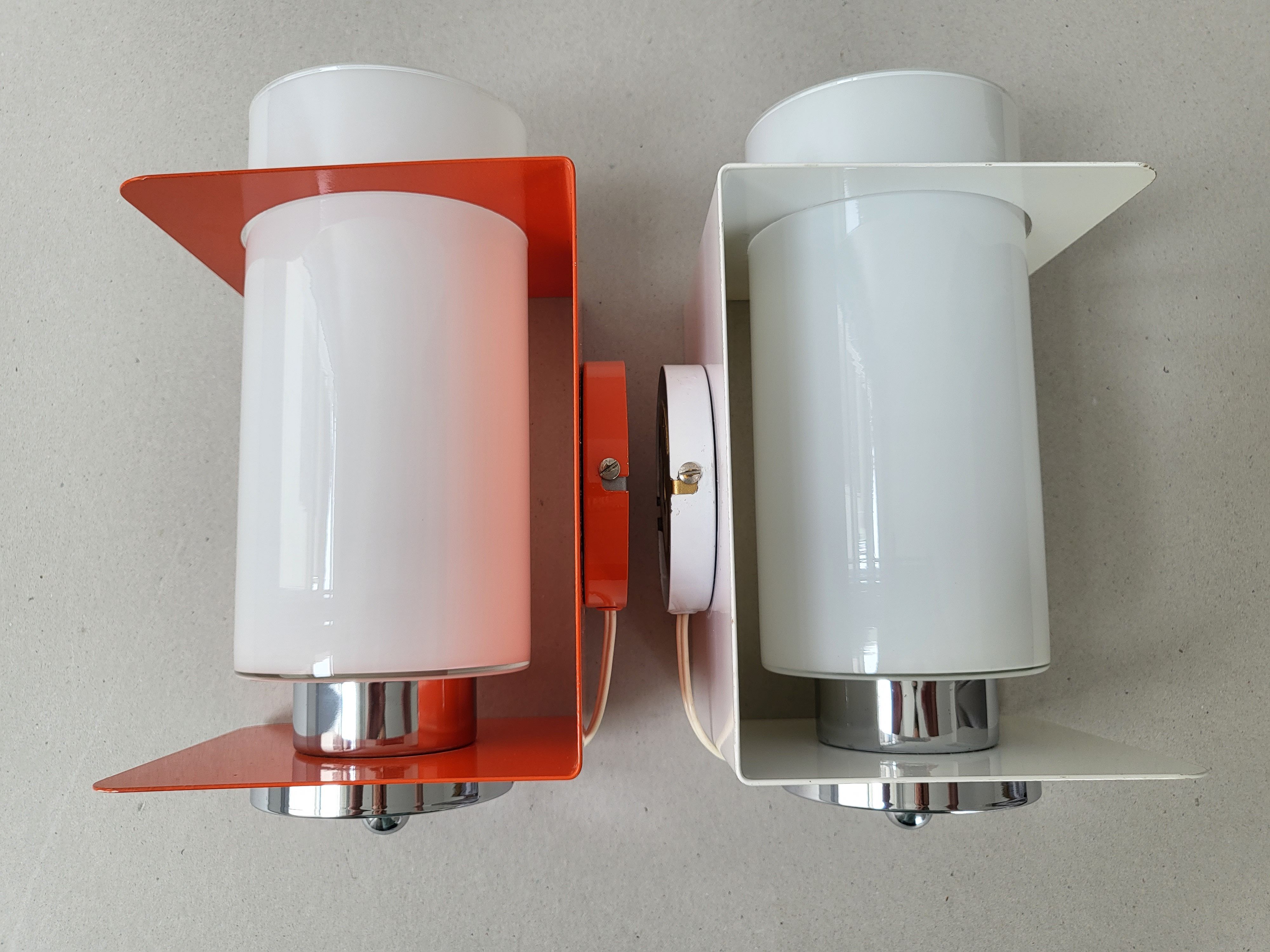 Pair of vintage wall lamps 1960 space age