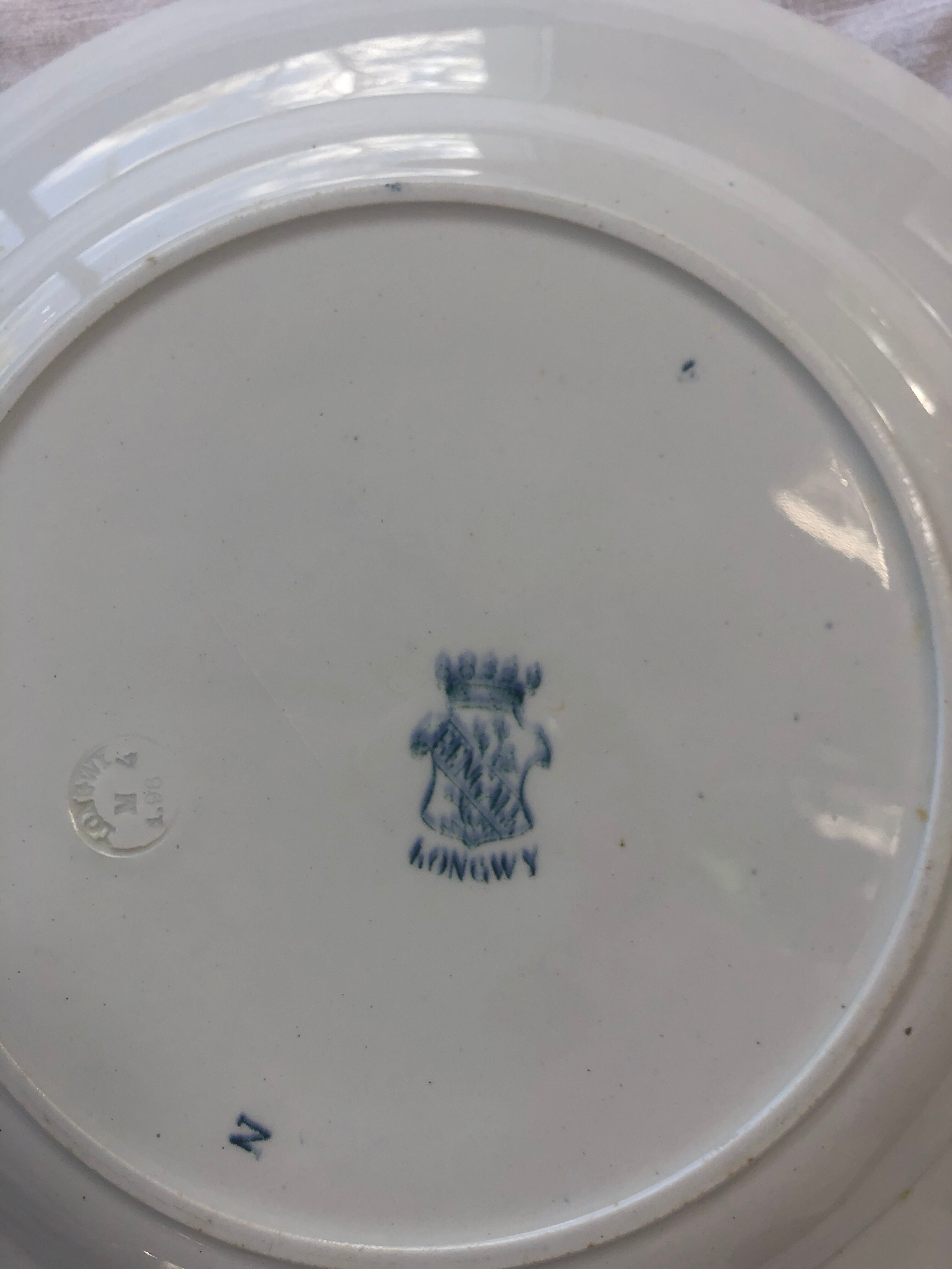 Longwy model Bengali round earthenware dish