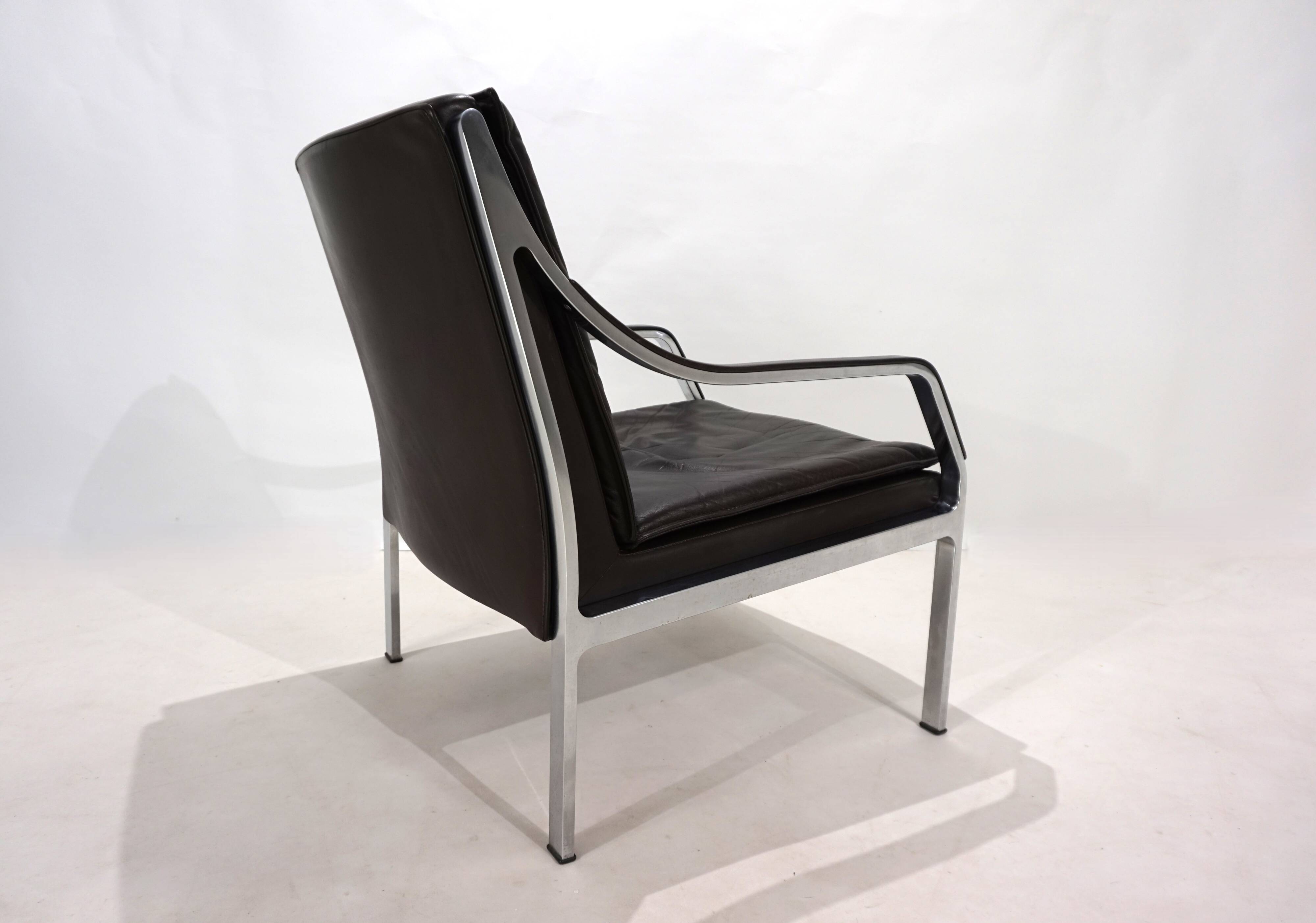 Knoll Art Collection leather lounge chair by Rudolf B. Glatzel, 1970