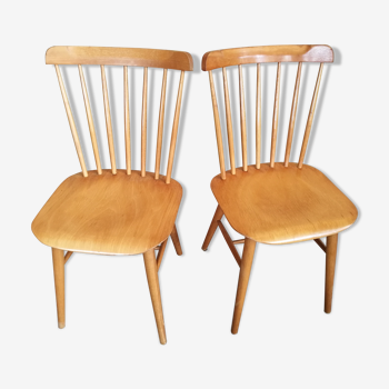 Paire de chaises à barreaux scandinave