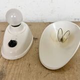 Vintage White Bakelite Table Lamp, 1950s