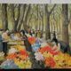 Peinture " le marché aux fleurs" de béziers