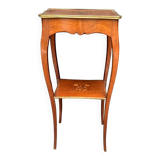 Harness, small old side table.