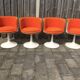 Fiberglass swivel dining chair by TopForm 1970s Netherlands, set of 4