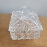 Vintage (70s) crystal sugar or other condiment pot with lid
