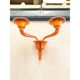 Contemporary Translucent Orange Murano Glass Wall Sconce in Deco’ Style