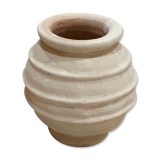 Rustic pot jar bleached terracotta vase