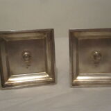 Pair of candlesticks Cailar Bailard silver metal