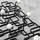Vintage wall coat rack in metal, 1970s modernist