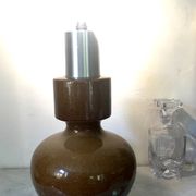 Ceramic and aluminum lamp foot brushed 46cm