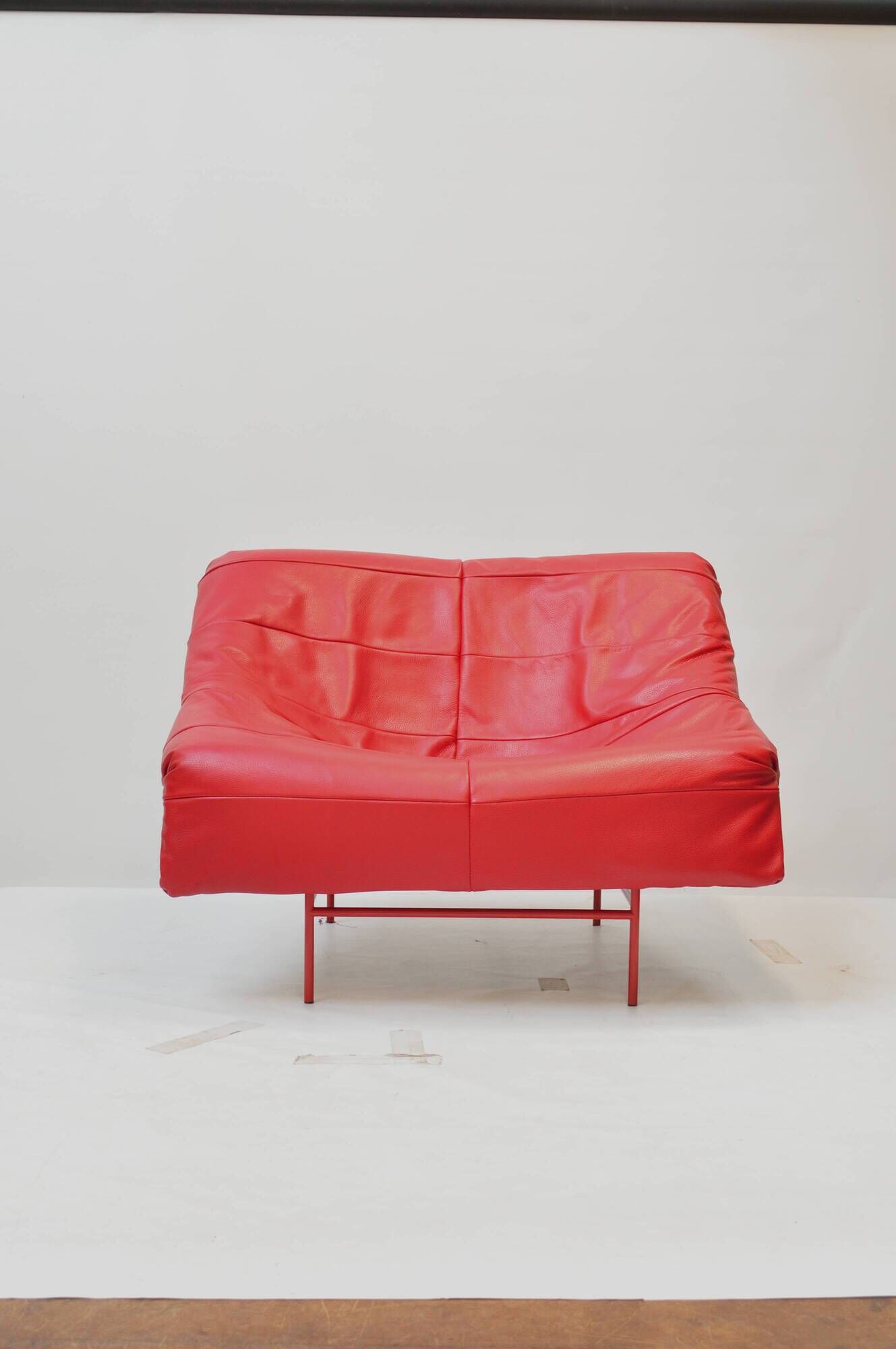 Vintage Montis Butterfly lounge chair by Gerard van den Berg in red leather
