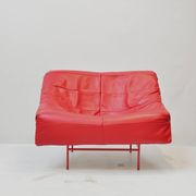 Vintage Montis Butterfly lounge chair by Gerard van den Berg in red leather