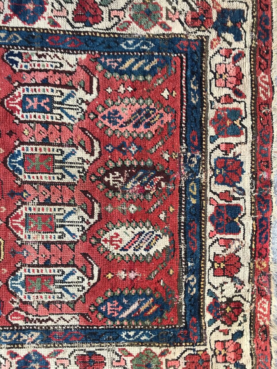 Ancient Caucasian rug Kazak 100x192 cm