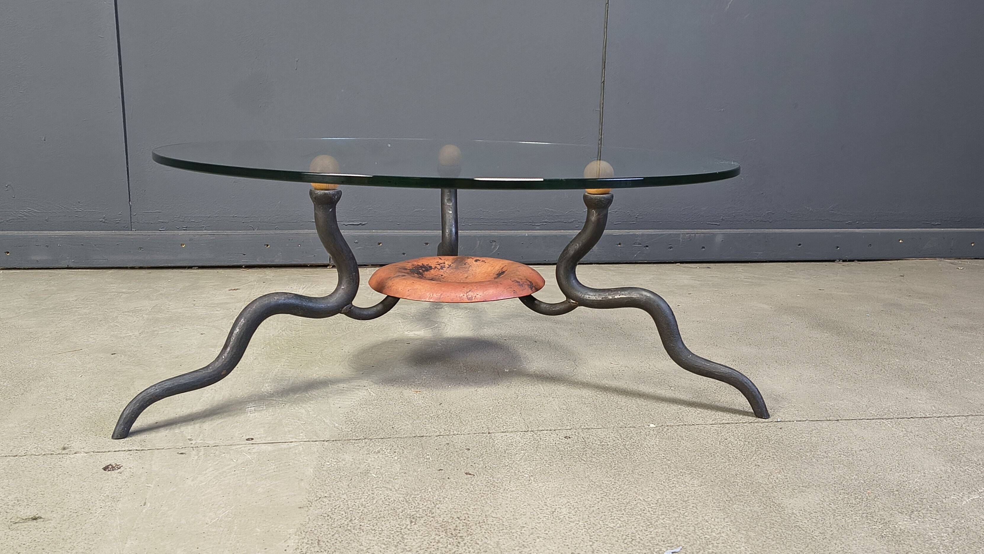 Table basse en fer forgé par DAB, années 1970 - Pays-Bas