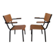 Paire de fauteuils métal tubulaire 1954
