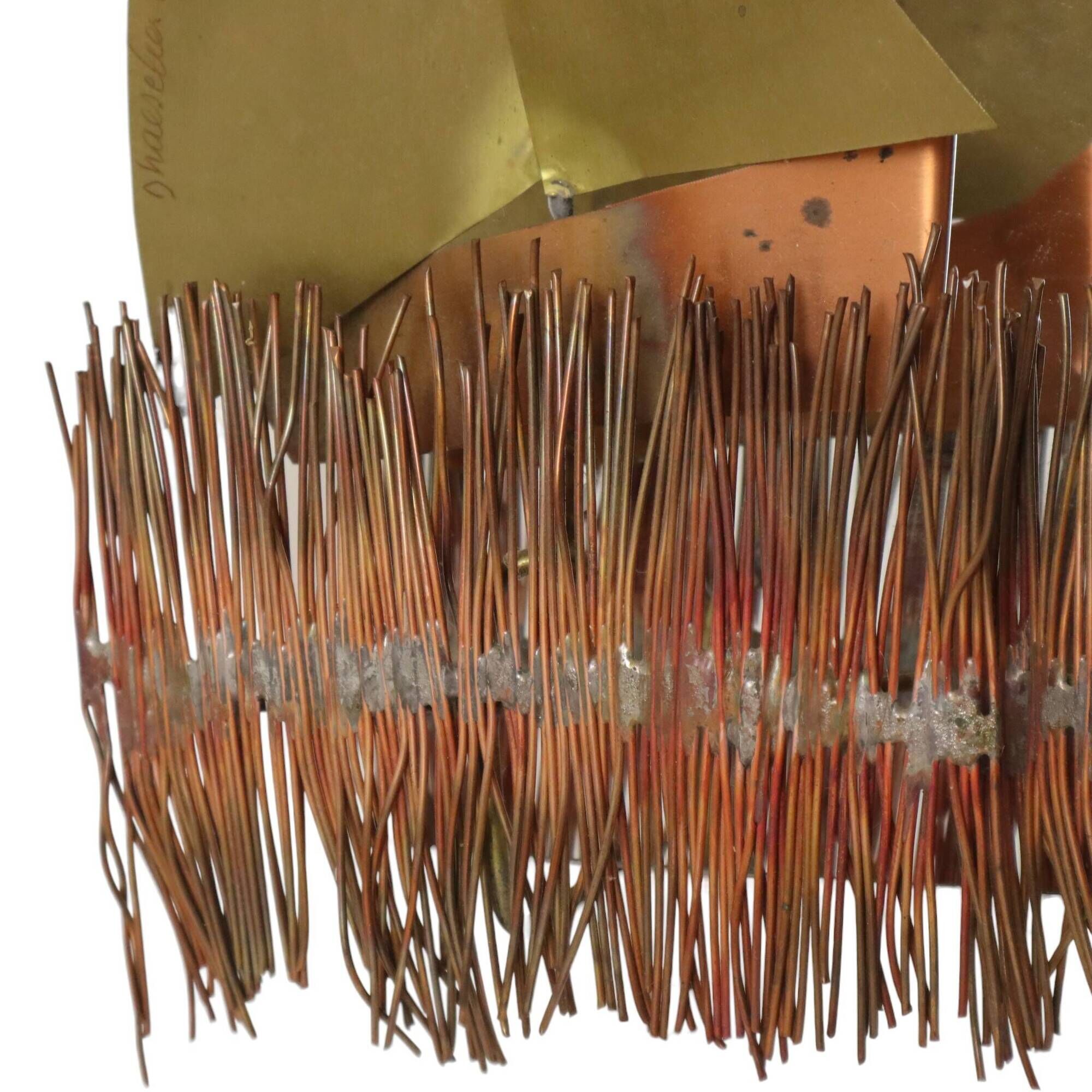 Copper and Brass Boat-Design Mirror by Daniel D’Haeseleer, 1970s