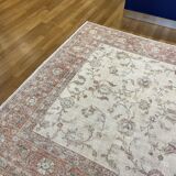 Vintage Large Pastel Carpet with Flowers