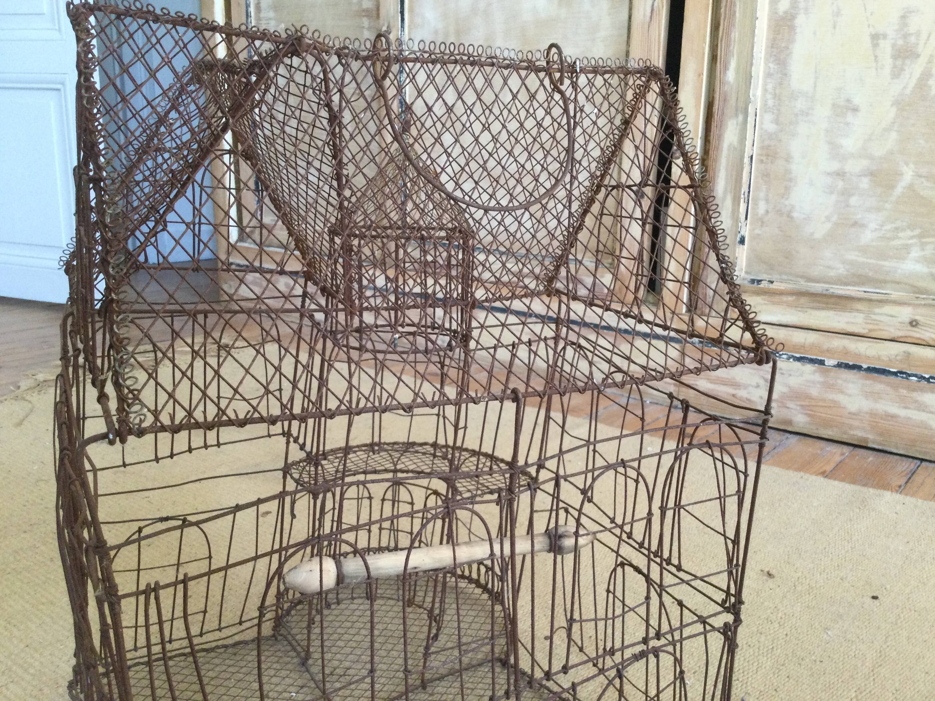 Handmade wire birdcage