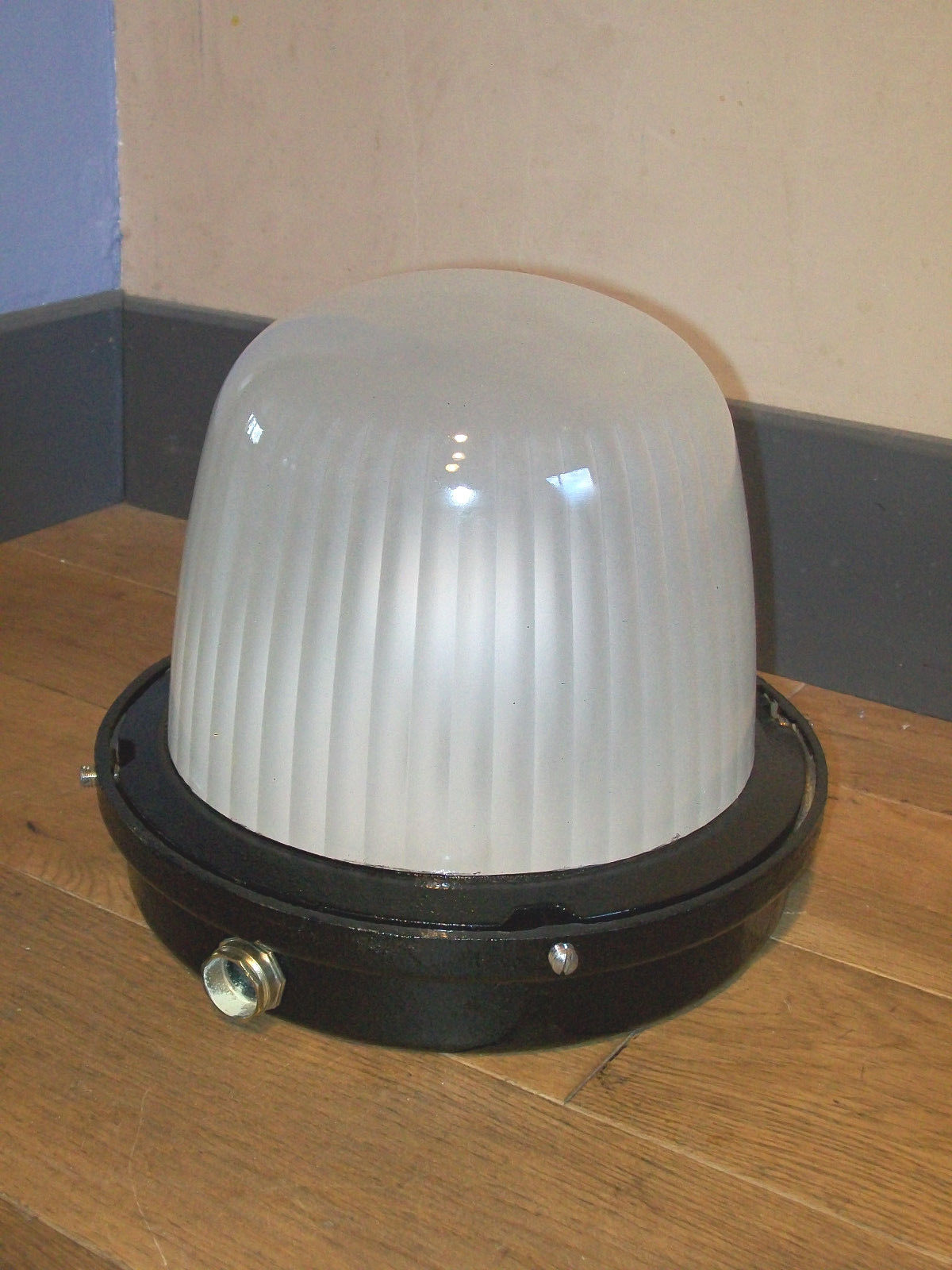 Old Ge 200 Holophane industrial lamp