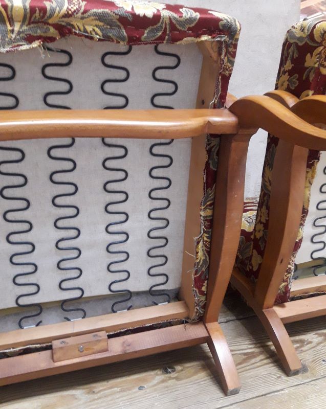 Pair of vintage 1950 armchairs