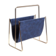 Porte-revue cuir bleu