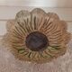 Vintage signed studio pottery flower shaped bowl